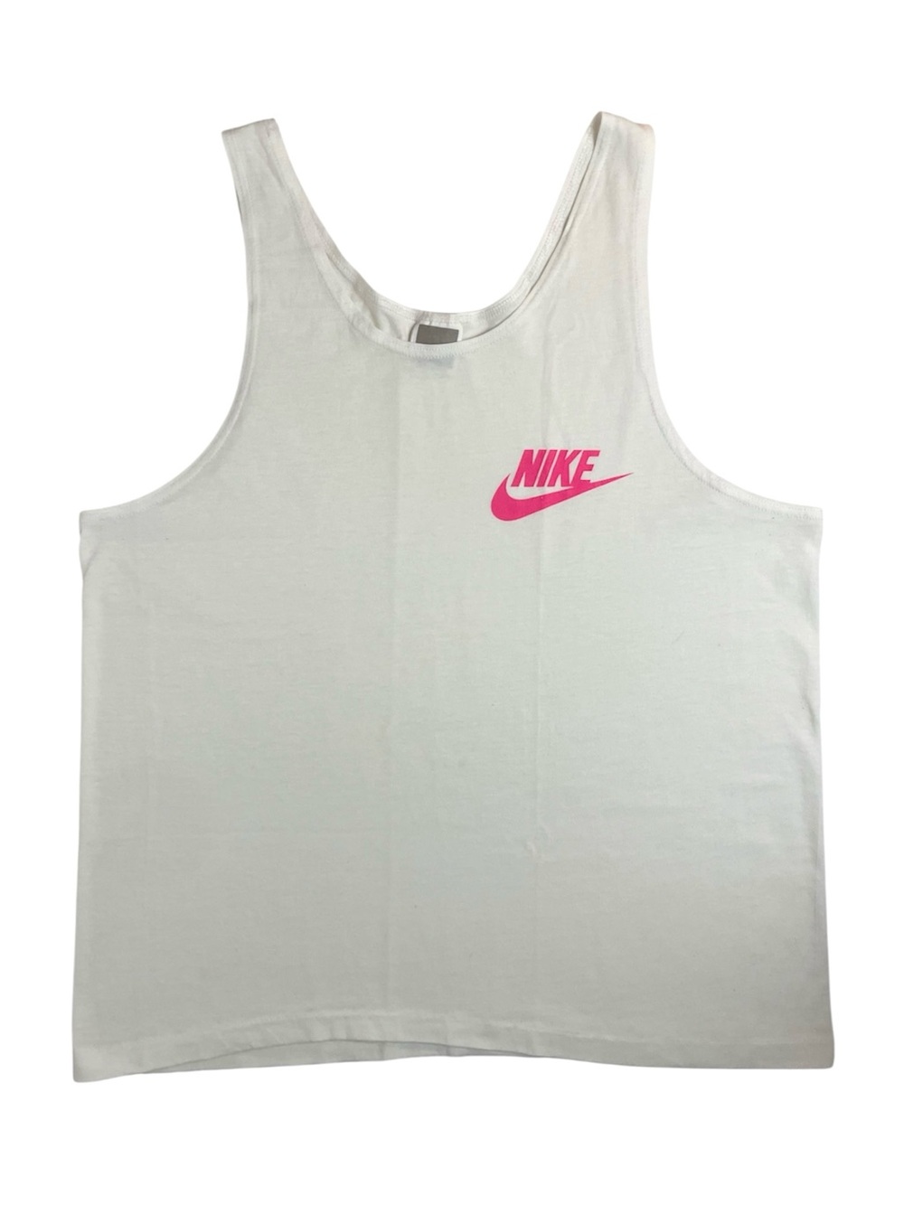 90s Vintage Nike Tank Top Pink Swoosh Made in USA Single Stitch Streetwear 1990s